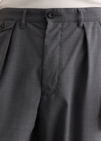 2 Pleats Wool Tropical Pants