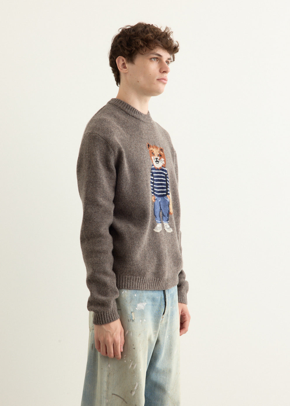 Dressed Fox Intarsia Wool Jumper