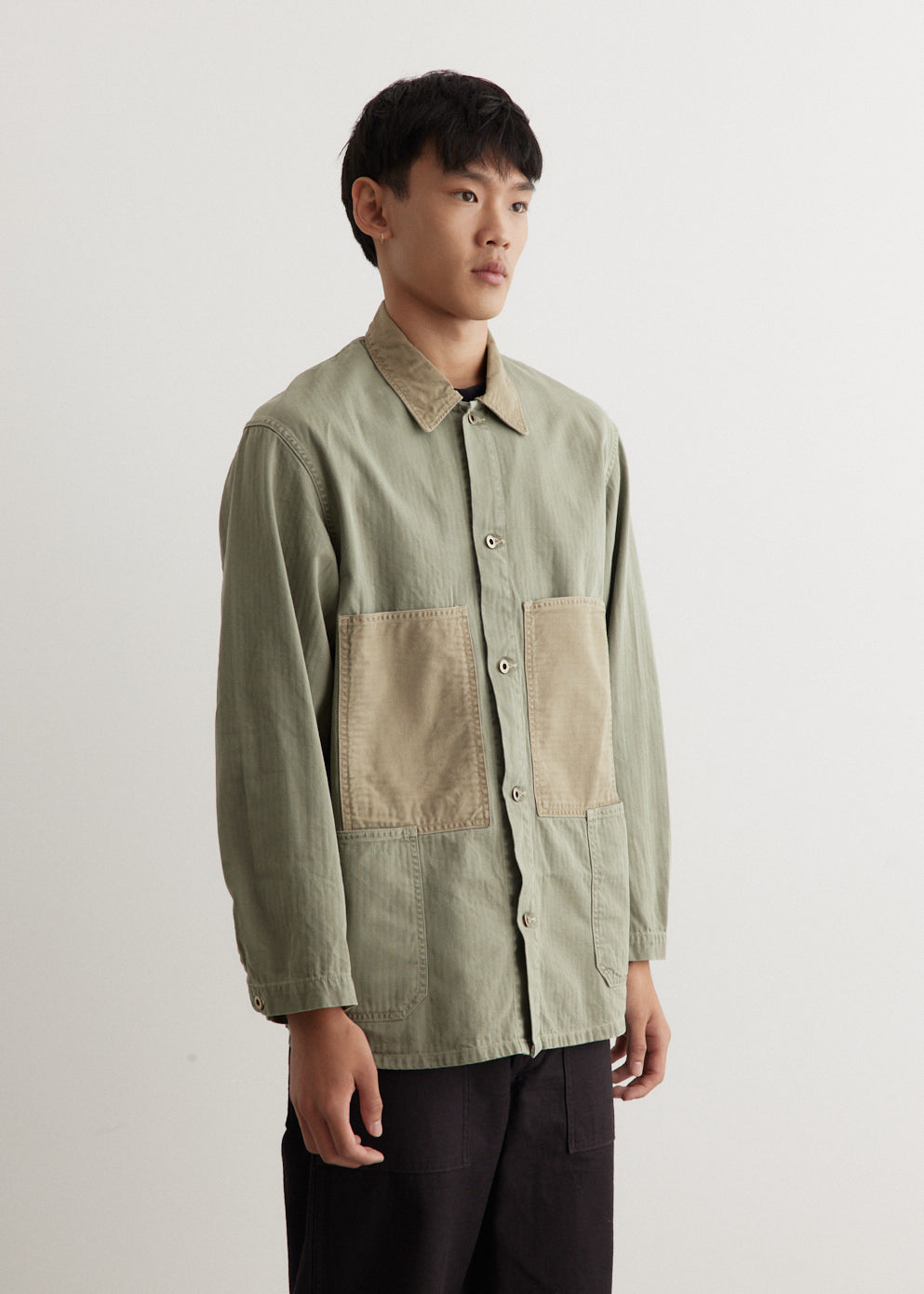 Herringbone Utility Coverall Jacket