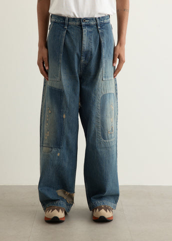 14oz Denim FATIGUE Baggy Pants (RUSHFIELD Remake)