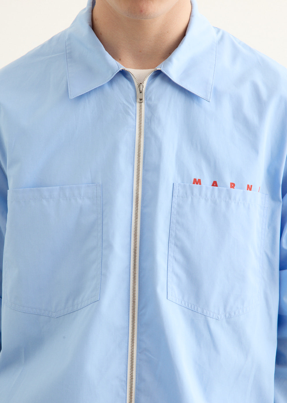 Logo Long Sleeve Zip Shirt