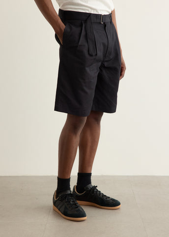 Incu Exclusive Double Pleat Belted Shorts