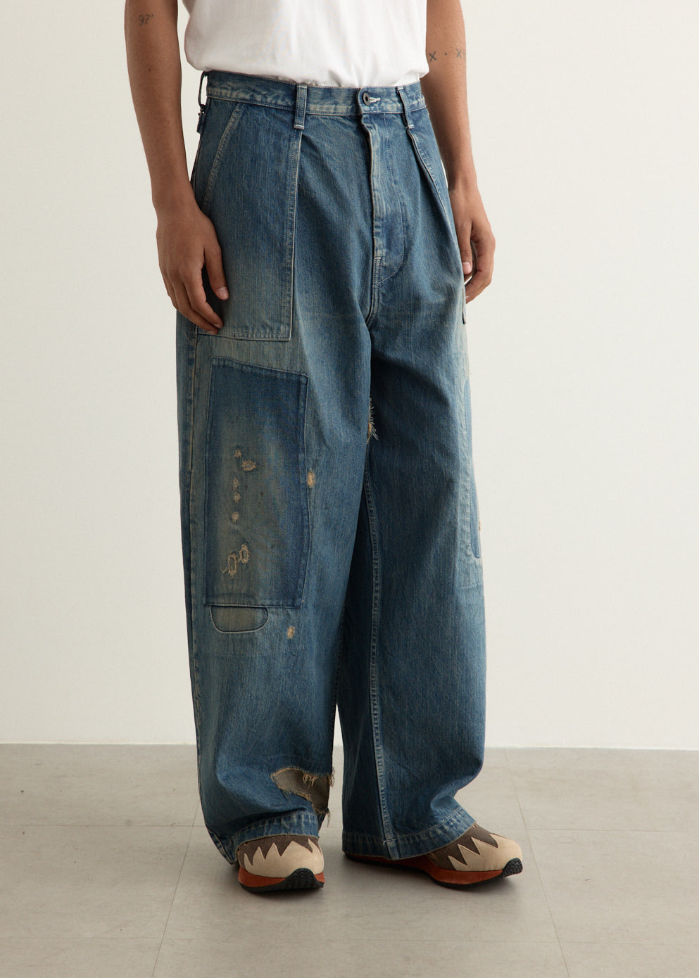 14oz Denim FATIGUE Baggy Pants (RUSHFIELD Remake)
