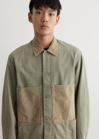 Herringbone Utility Coverall Jacket