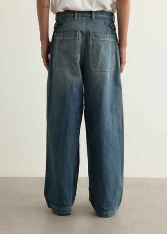 14oz Denim FATIGUE Baggy Pants (RUSHFIELD Remake)