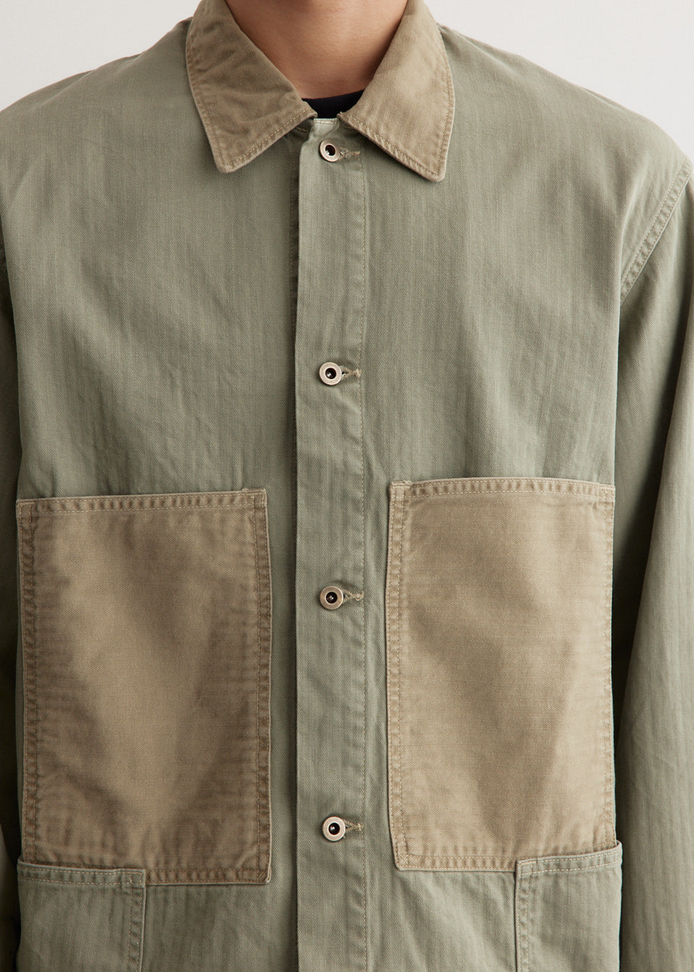 Herringbone Utility Coverall Jacket