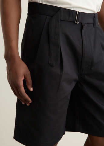 Incu Exclusive Double Pleat Belted Shorts