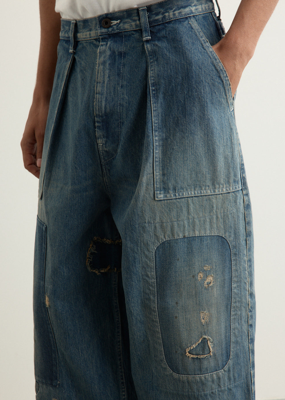 14oz Denim FATIGUE Baggy Pants (RUSHFIELD Remake)