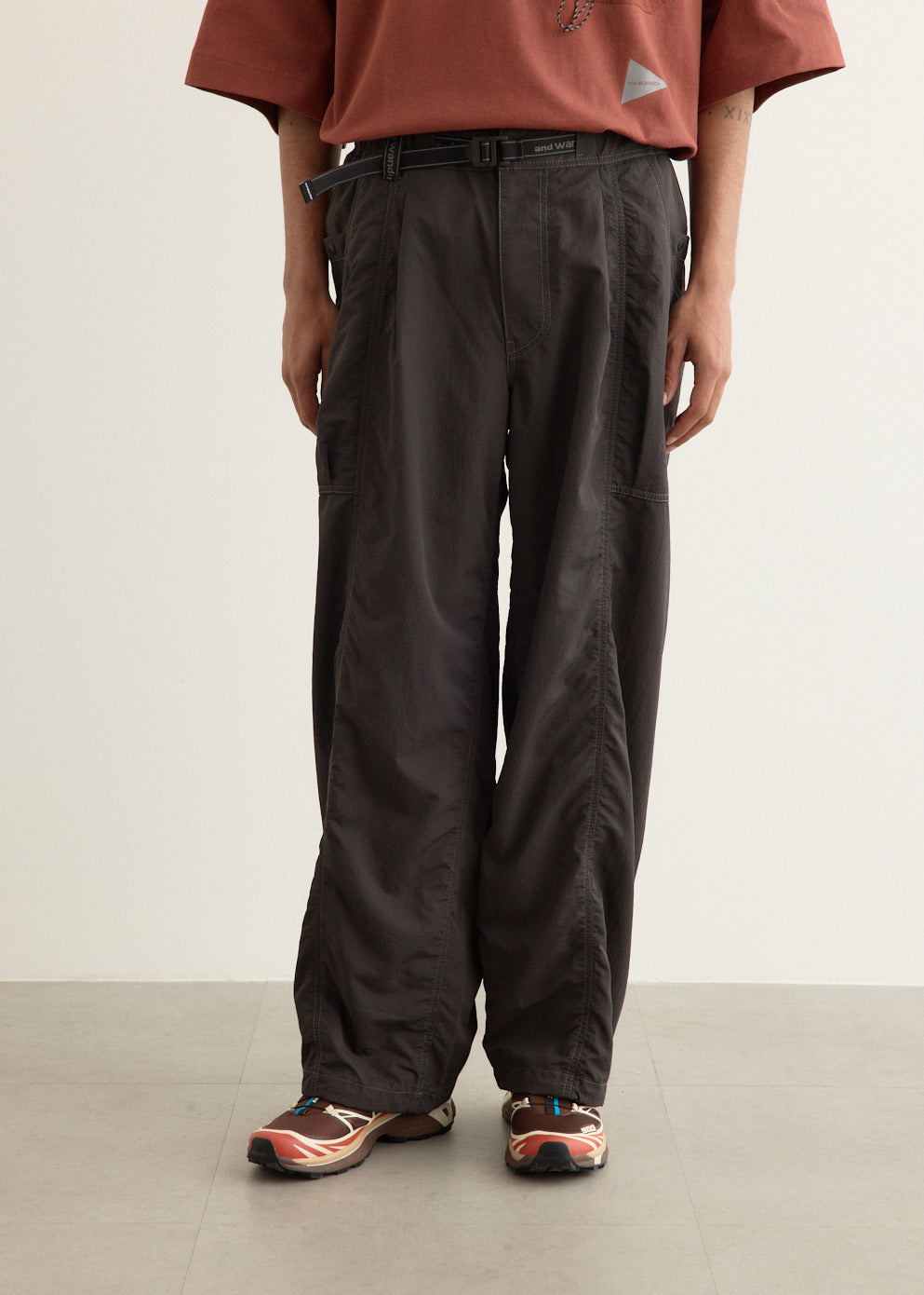 Crinkled Nylon Pants