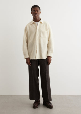 Regular Collar Waffle Shirt