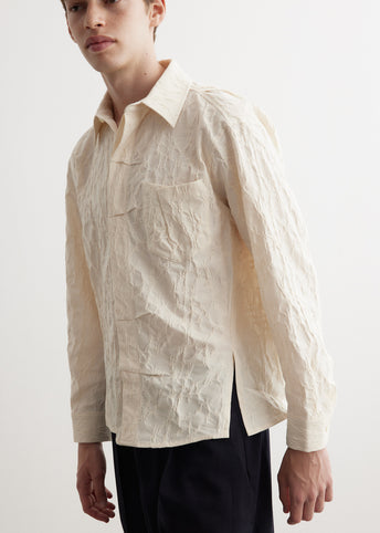 Oversized Tuck Placket Shirt