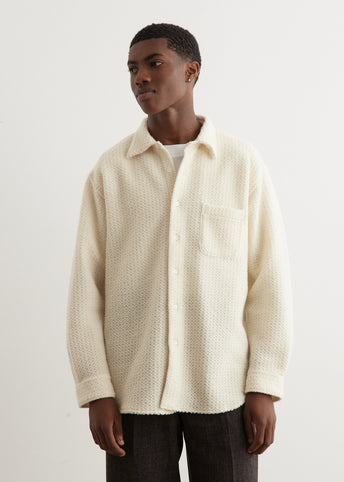 Regular Collar Waffle Shirt