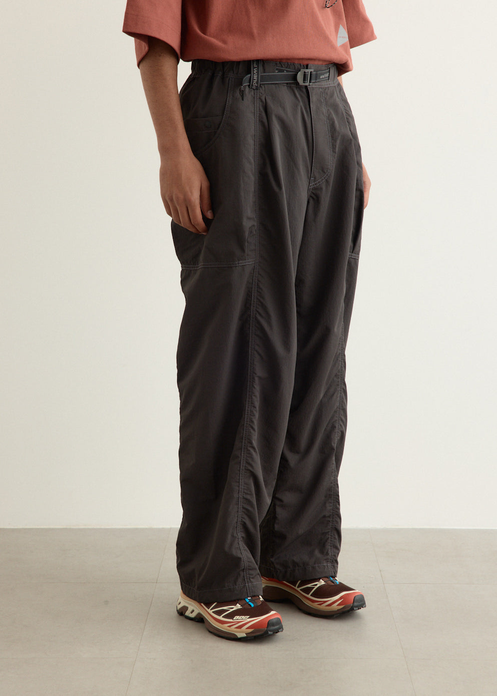 Crinkled Nylon Pants