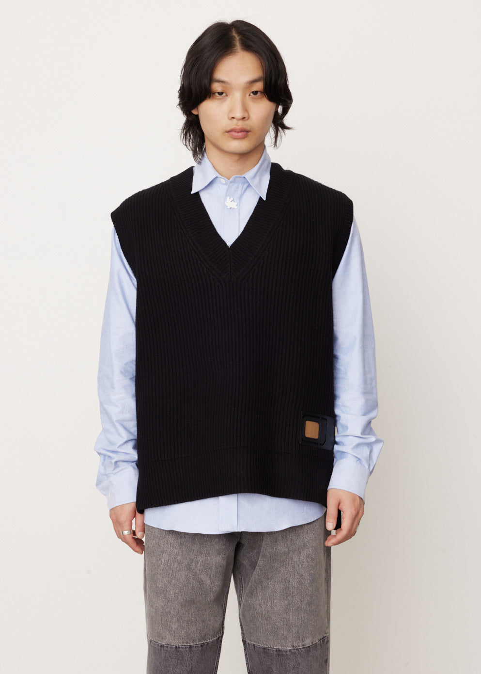 Sim Card Patch V-Neck Vest
