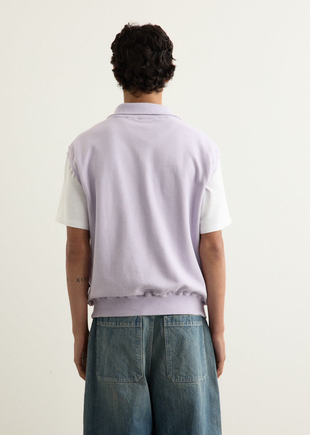 30/-SWT Knit Half Zip Vest (KO.U)