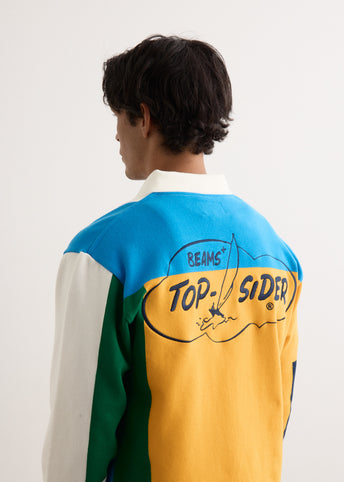 Knit Ragger Colour Block on Embroidery Polo