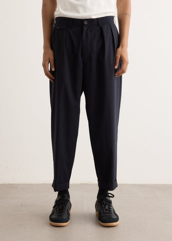 2 Pleats Wool Tropical Pants