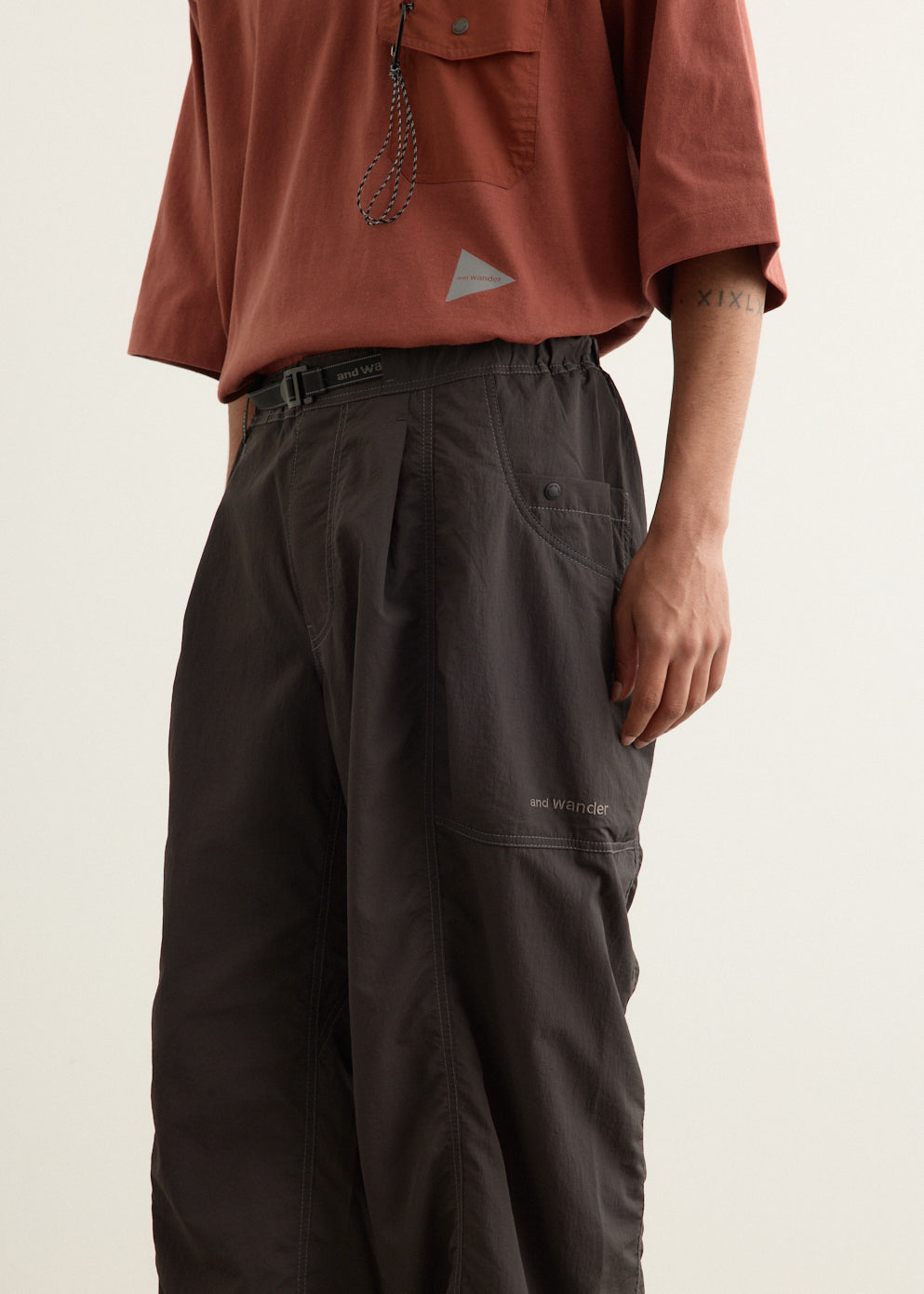 Crinkled Nylon Pants