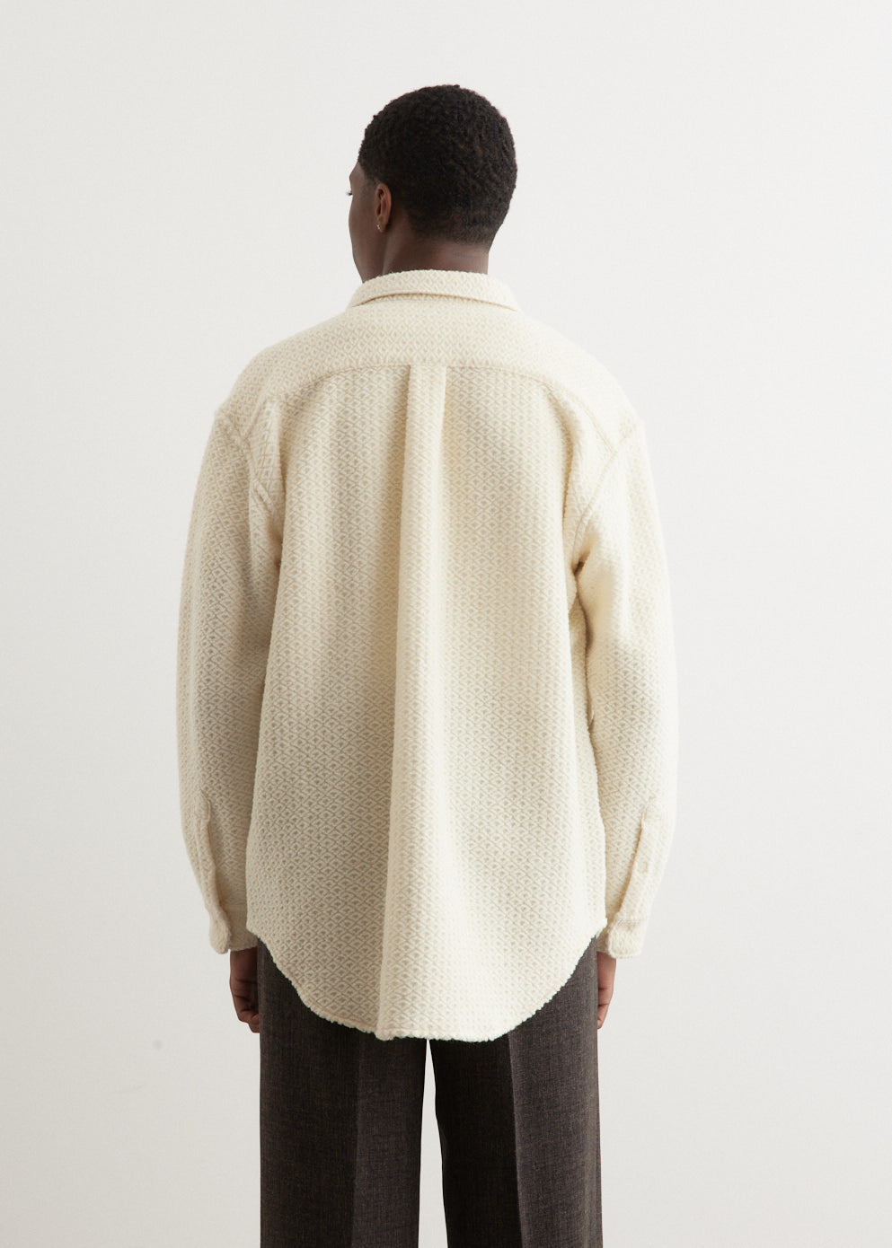 Regular Collar Waffle Shirt