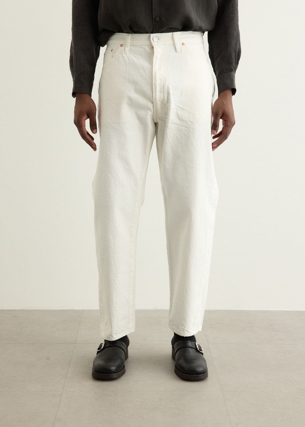 5P Zipper Front Denim Pants