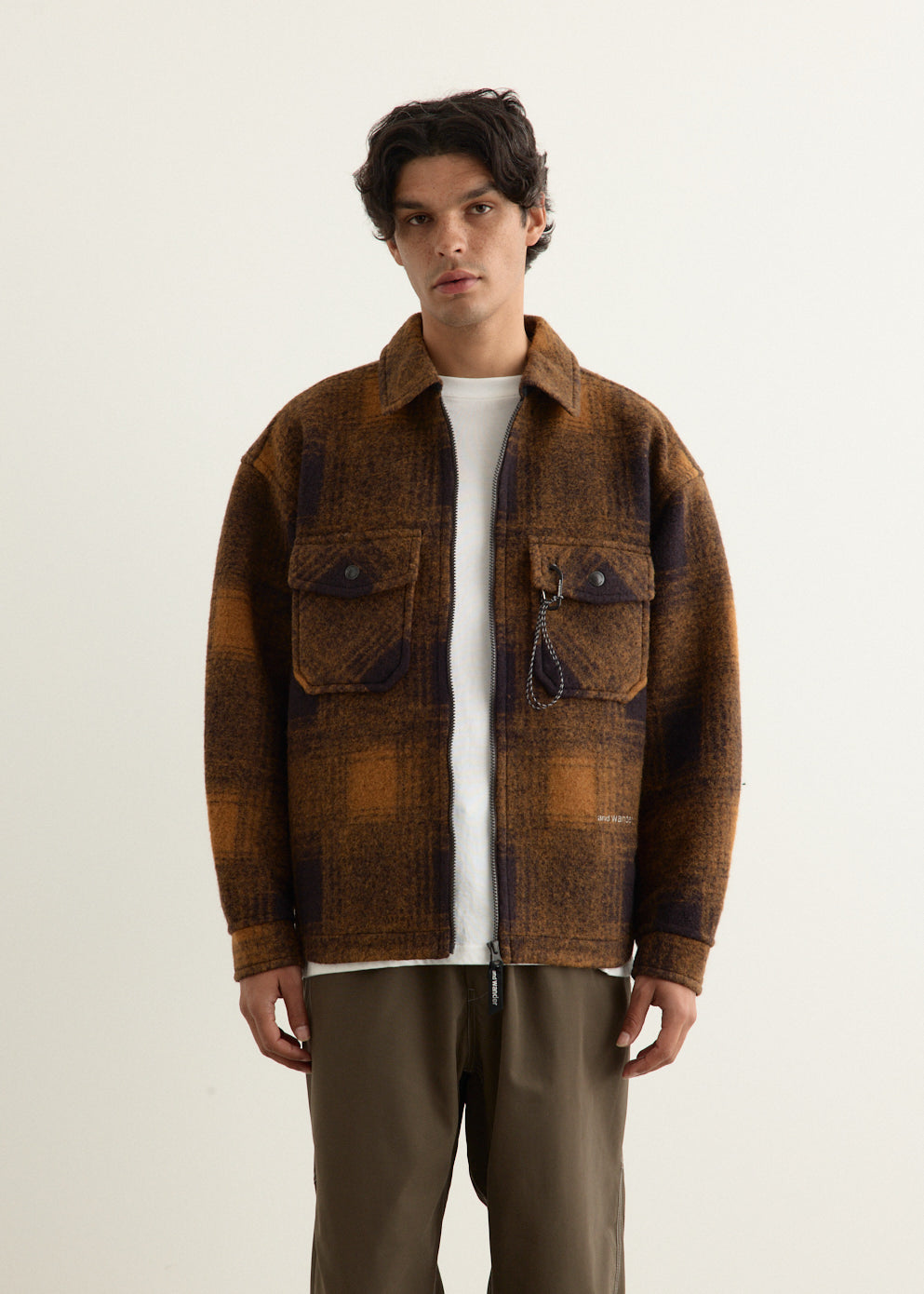 Wool Shaggy Zip Jacket