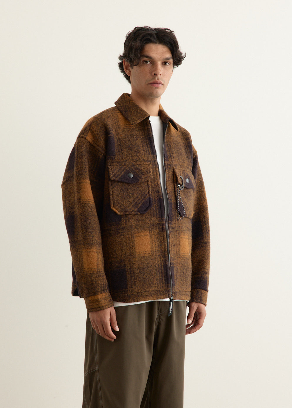 Wool Shaggy Zip Jacket