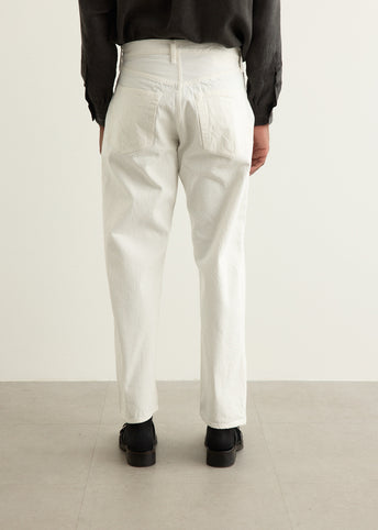 5P Zipper Front Denim Pants