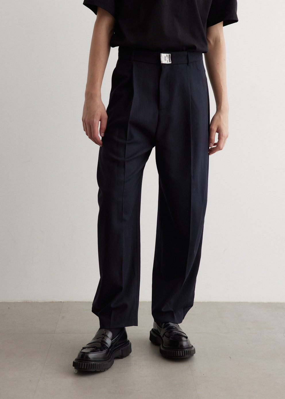 Semi Oversized Tuck Detail Slacks