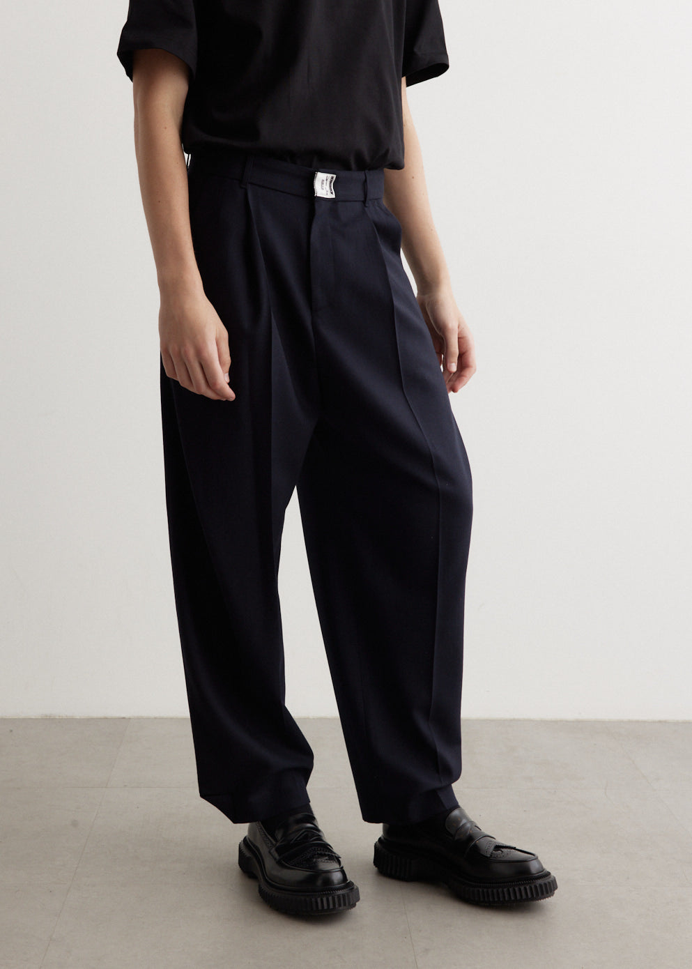 Semi Oversized Tuck Detail Slacks