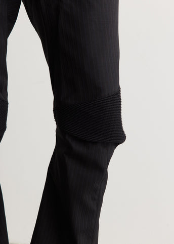 Articulated Wool Stripe Trousers