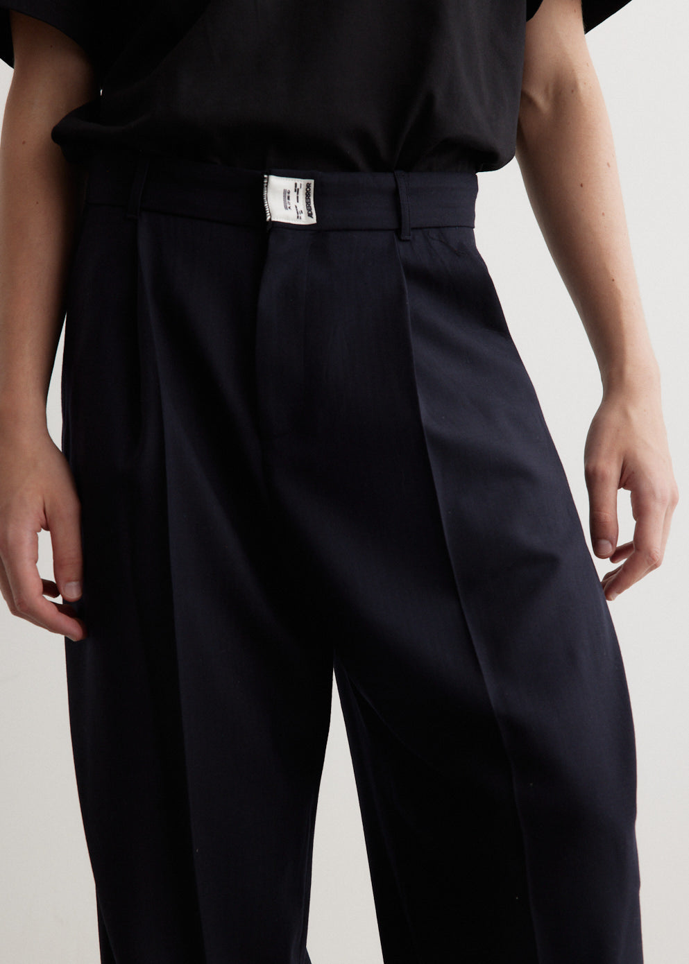 Semi Oversized Tuck Detail Slacks