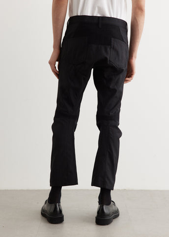 Articulated Wool Stripe Trousers