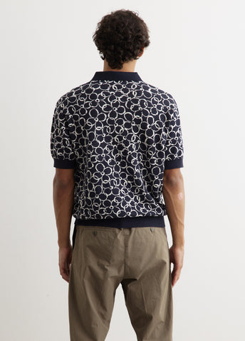 Abstract Daisy Jacquard Polo