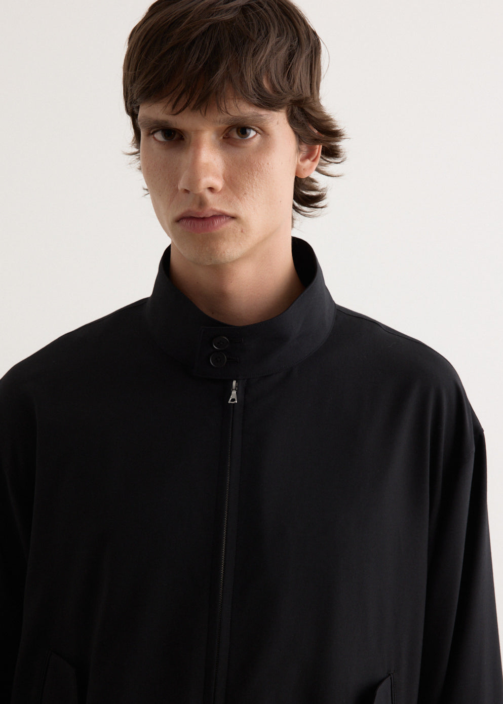 Super Fine Tropical Wool Zip Blouson