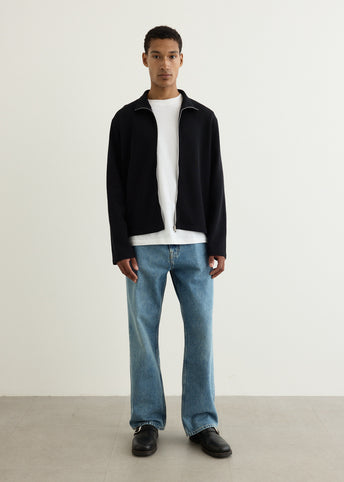 Shrunken Full Zip Polo