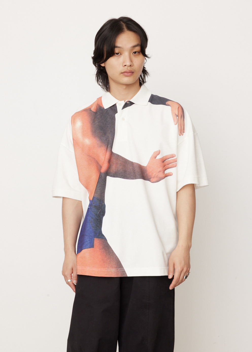 Profile Stud Printed Polo Shirt