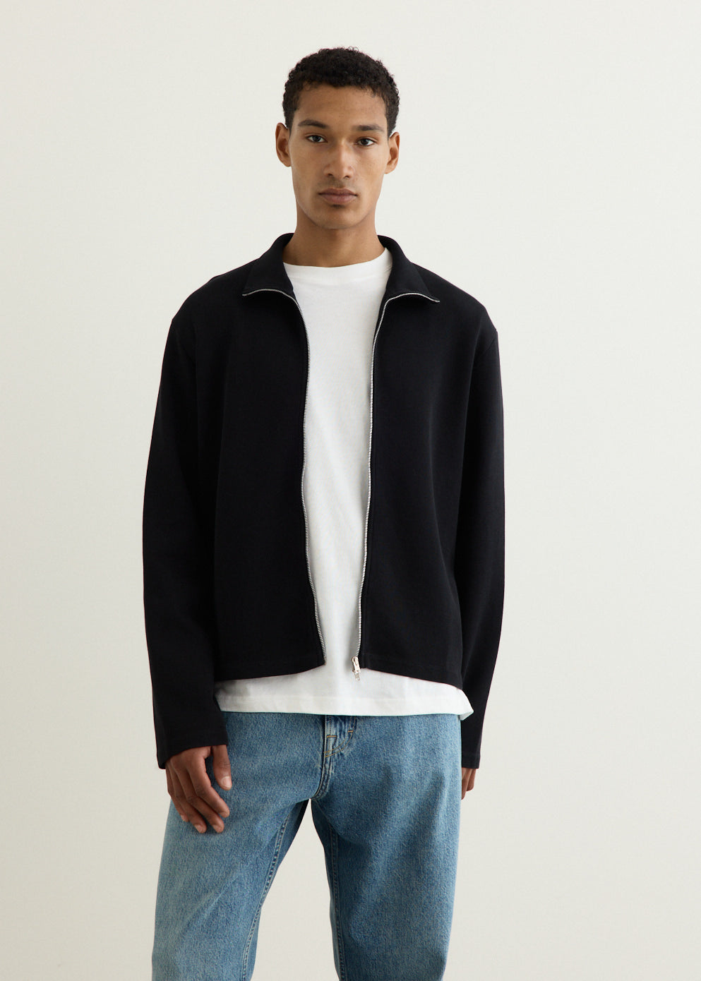 Shrunken Full Zip Polo