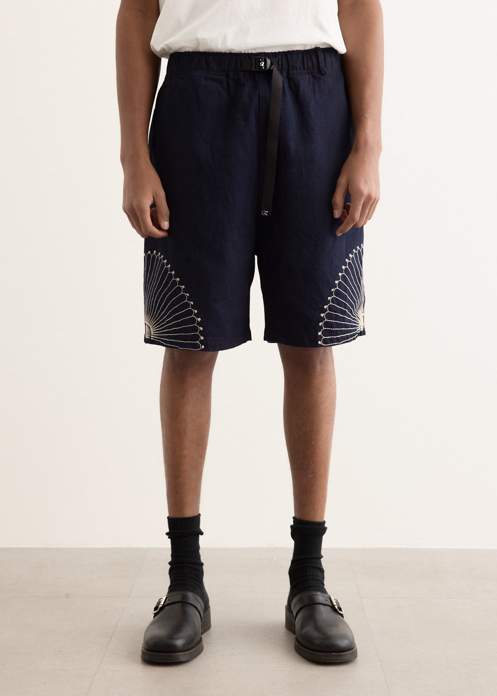 10oz IDG x IDG Denim Easy Shorts (FUROSHIKI Embroidery)