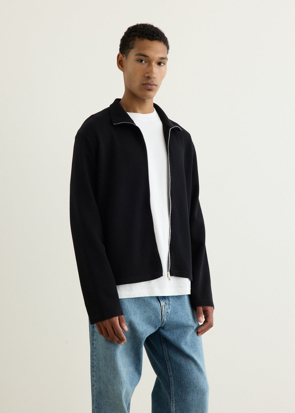 Shrunken Full Zip Polo