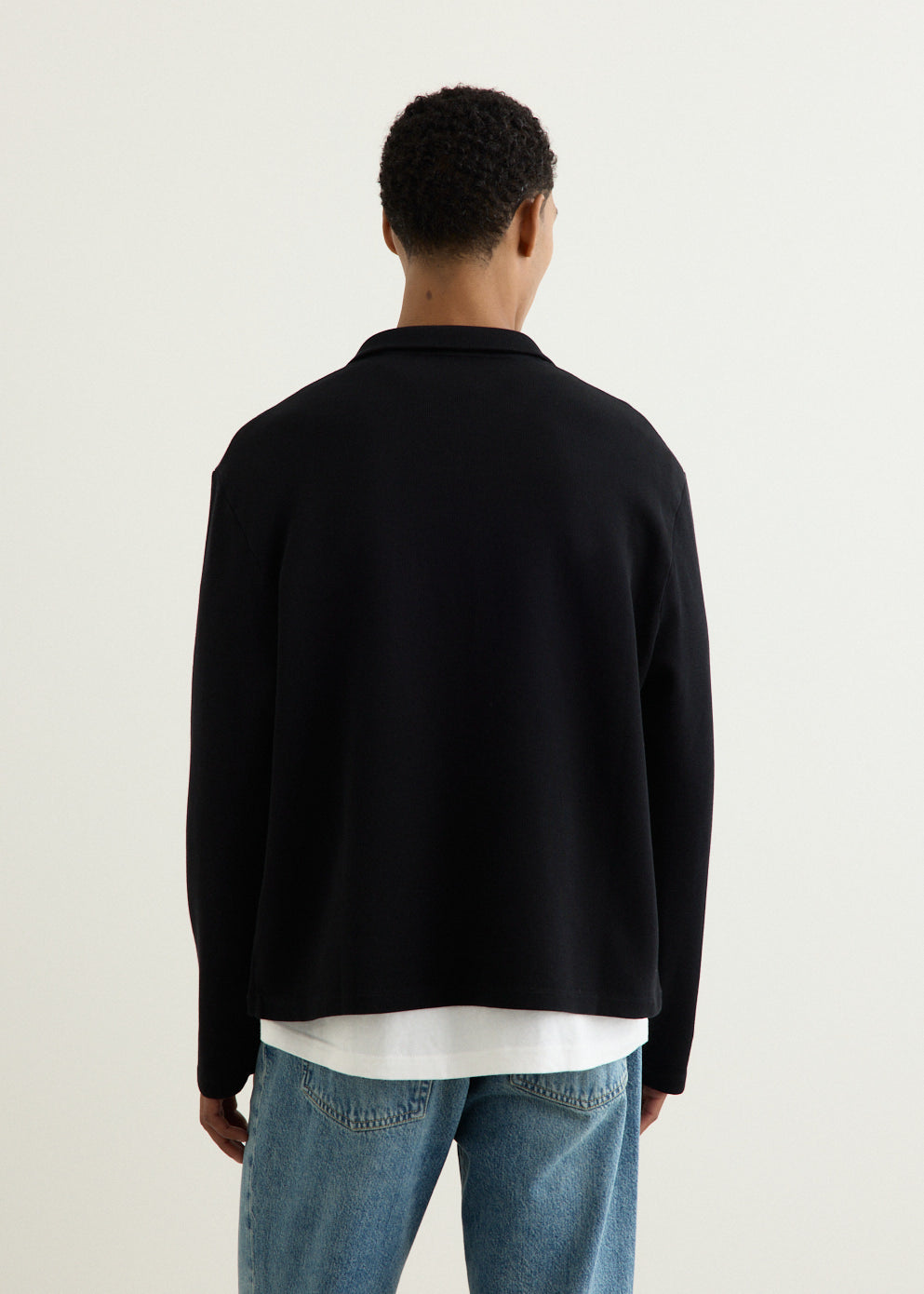 Shrunken Full Zip Polo