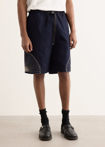 10oz IDG x IDG Denim Easy Shorts (FUROSHIKI Embroidery)