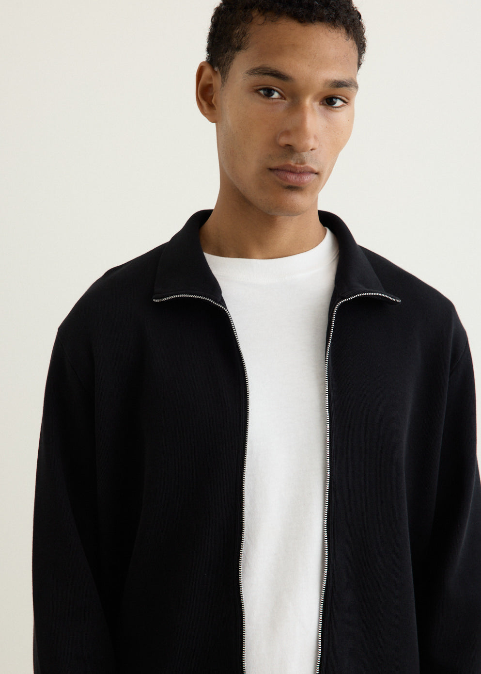 Shrunken Full Zip Polo