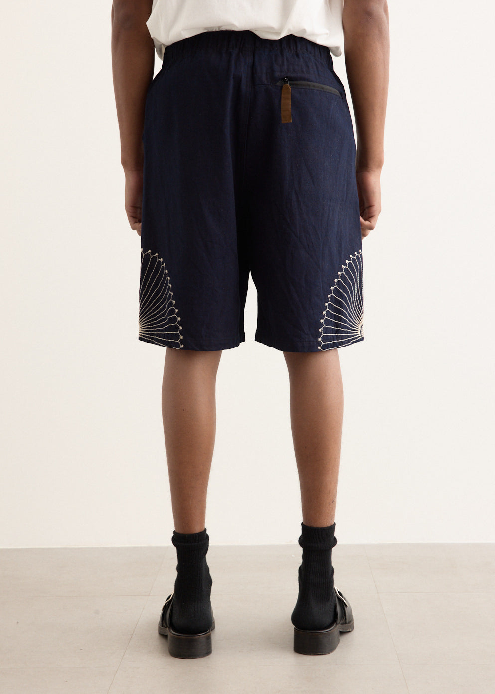 10oz IDG x IDG Denim Easy Shorts (FUROSHIKI Embroidery)