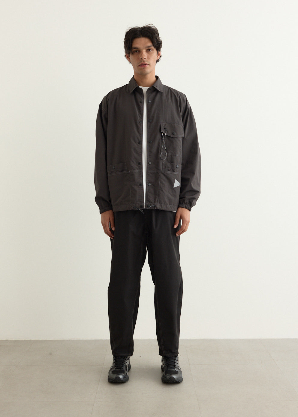 Crinkled Nylon Shirts Jacket