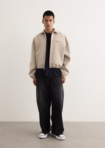 Bonded Canvas Zip-Up Jacket