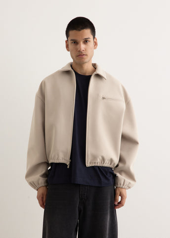 Bonded Canvas Zip-Up Jacket