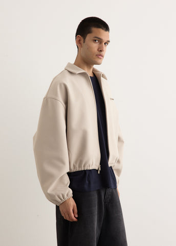 Bonded Canvas Zip-Up Jacket