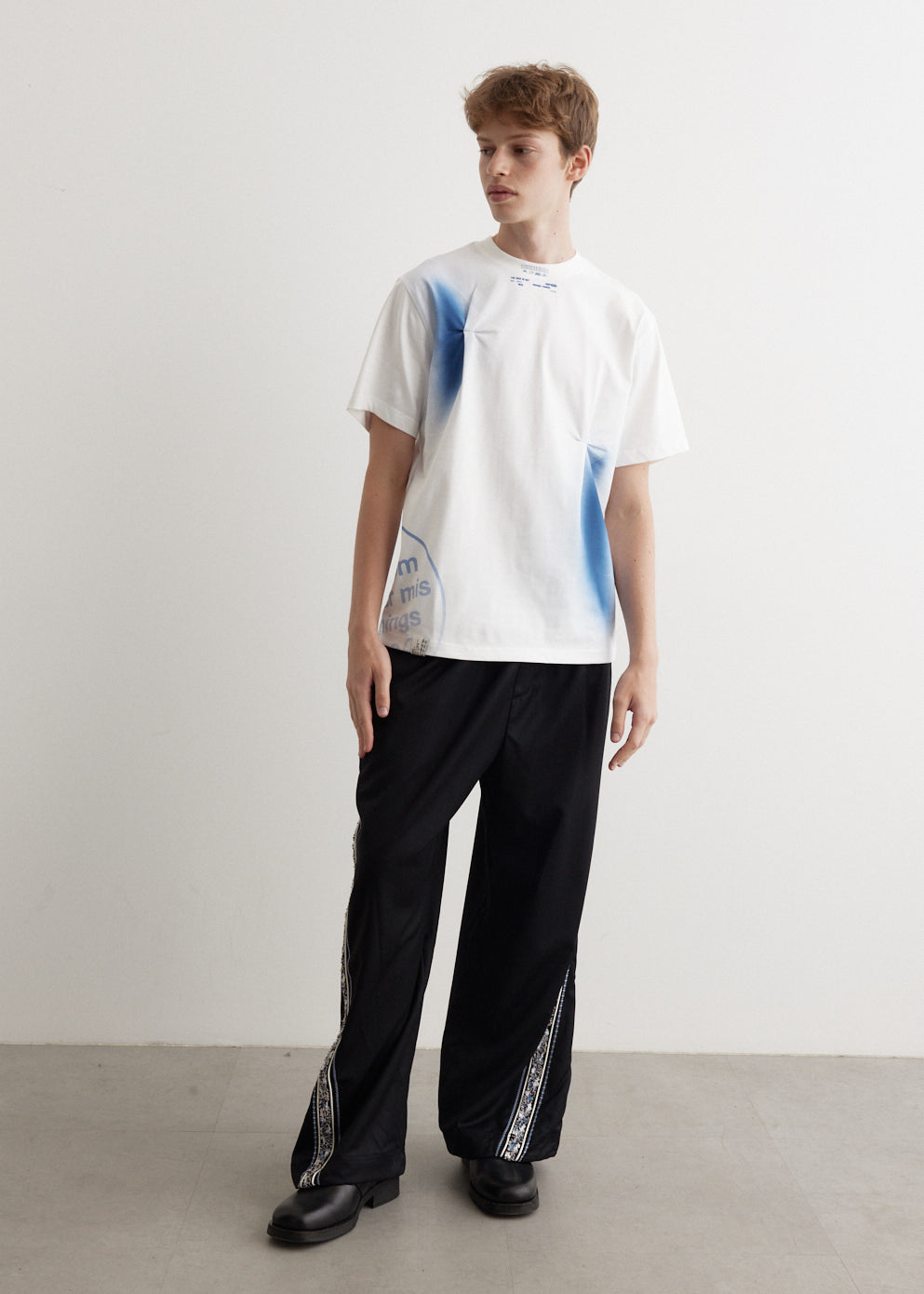 Oversized Decorative Tape Track Pants