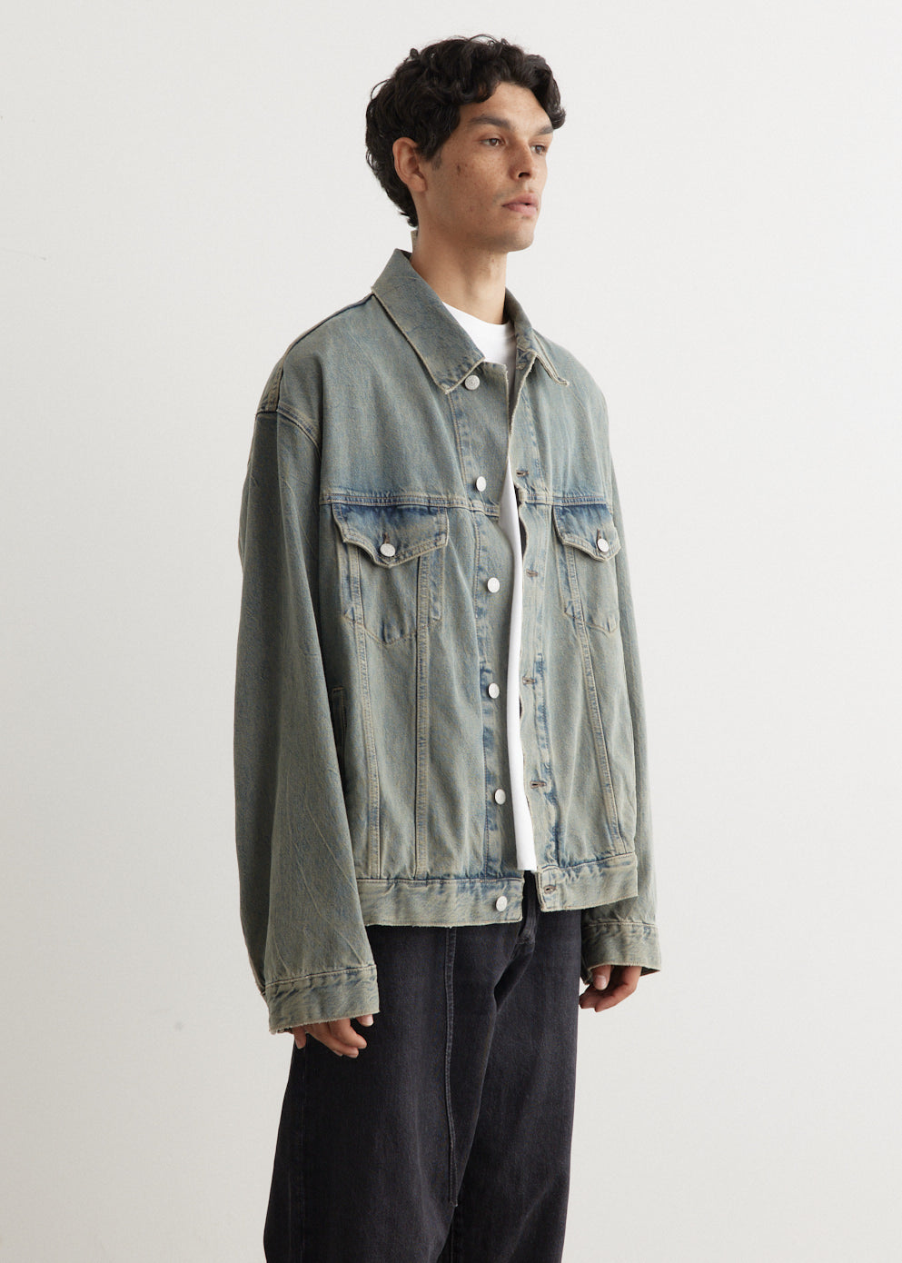 Junya Watanabe MAN Cardigan with Denim Jacket x Levi's in Navy