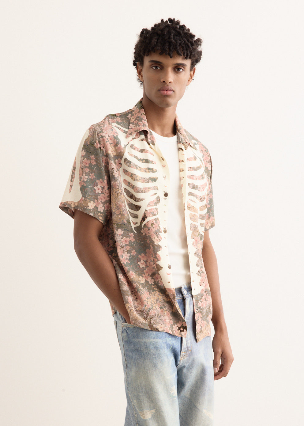 Rayon SAKURA-BONE Aloha Shirt